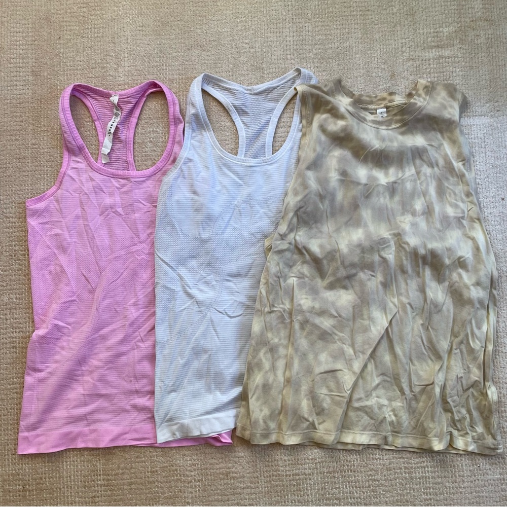 THREE Lululemon Tanks / Sz 6